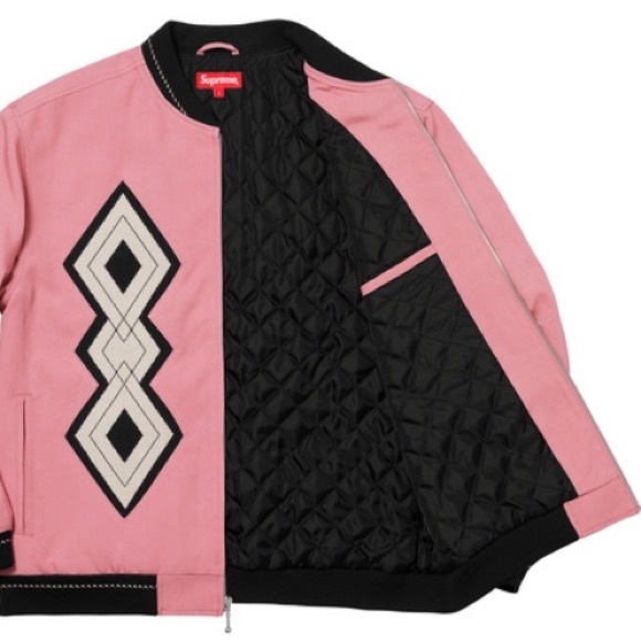 NWT Supreme Diamond Rayon Bomber jacket size M. - Picture 2 of 3